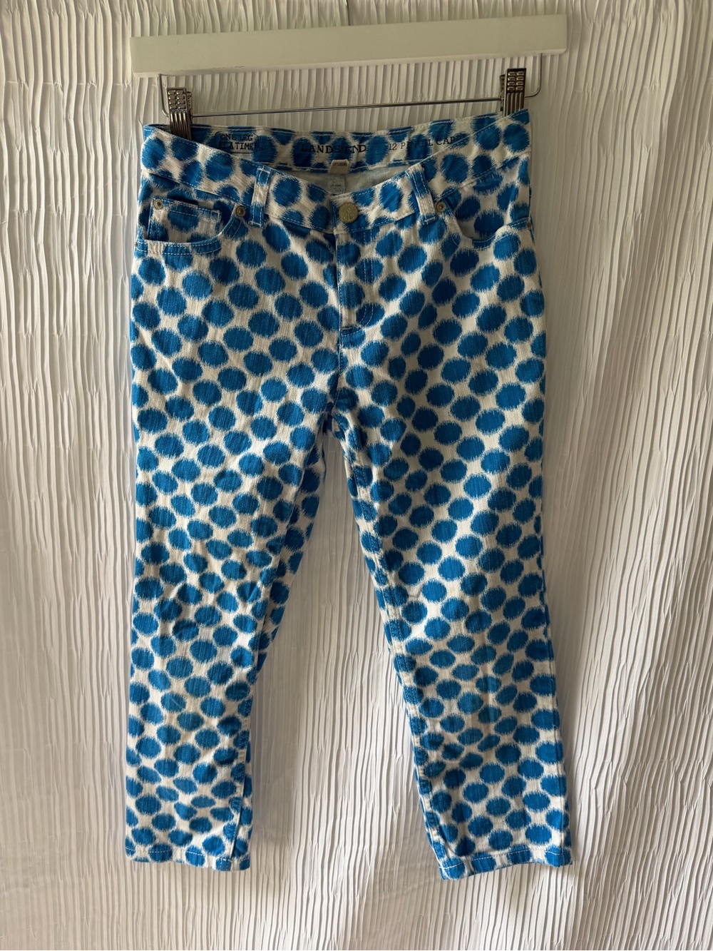 Lands’ End Girls Blue Dot Jeans | Size 12 | EUC